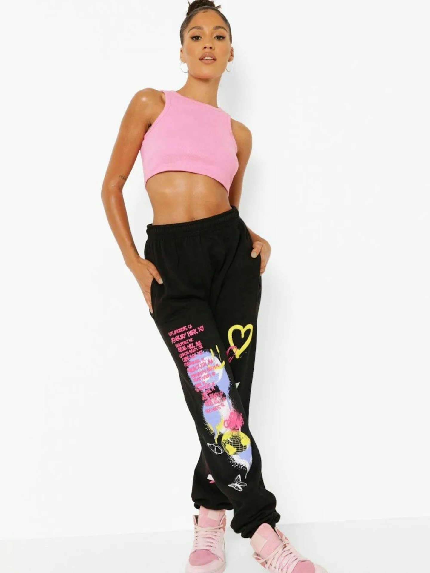 Black Graffiti Worldwide Limited Print Joggers