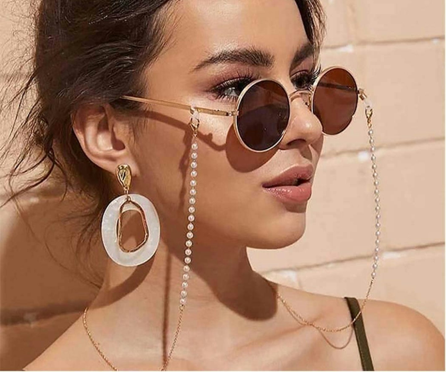 Bohend Simple Pearls Sunglasses Chain