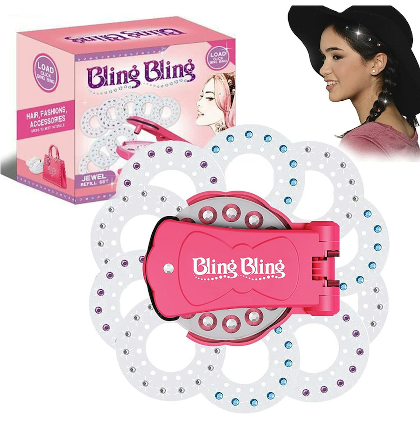 Hair Bedazzler Kit with 180 Hair Gems