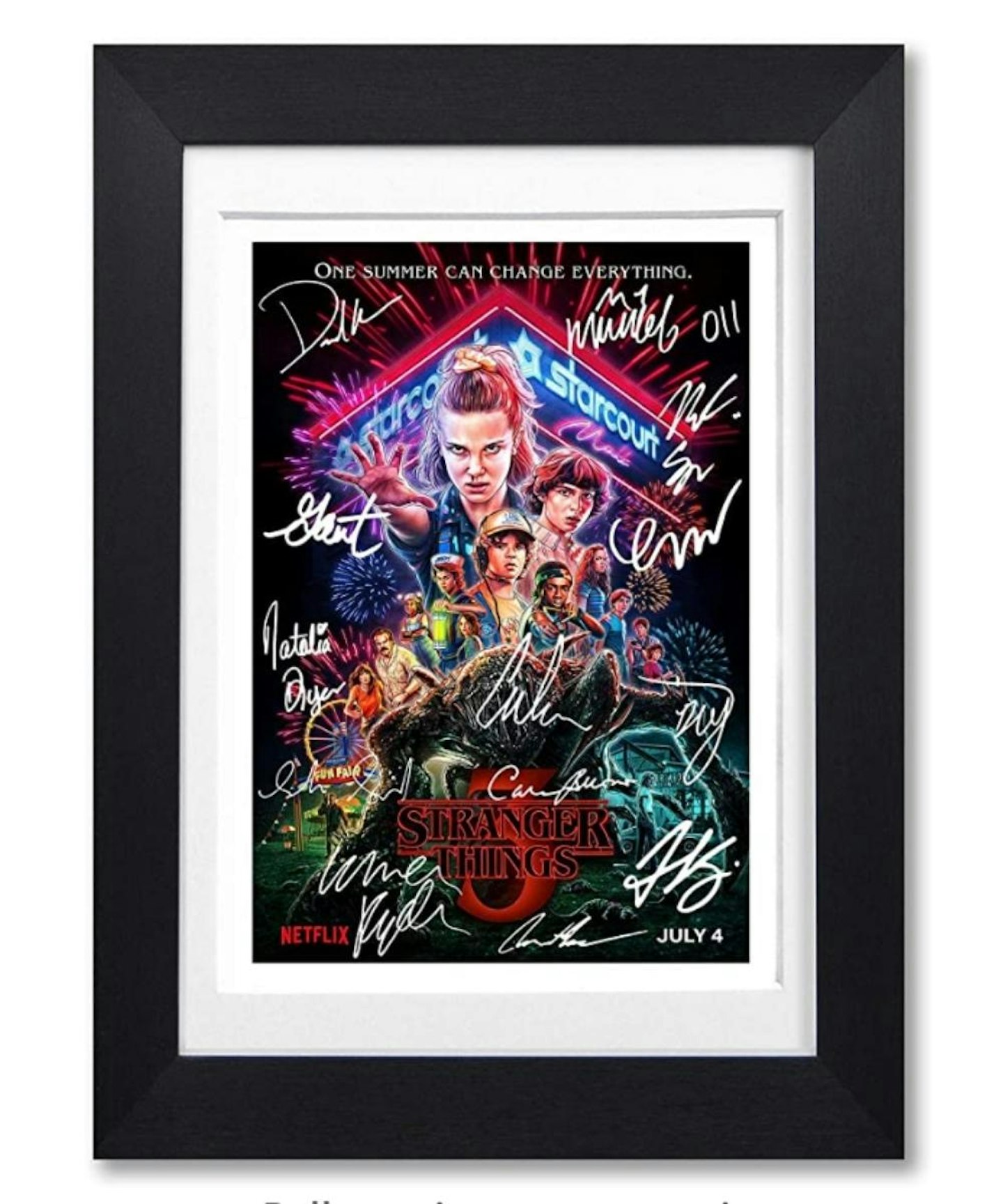 Mounted Gifts Stranger Things Season 3 Cast Signed Autograph A4 Poster
