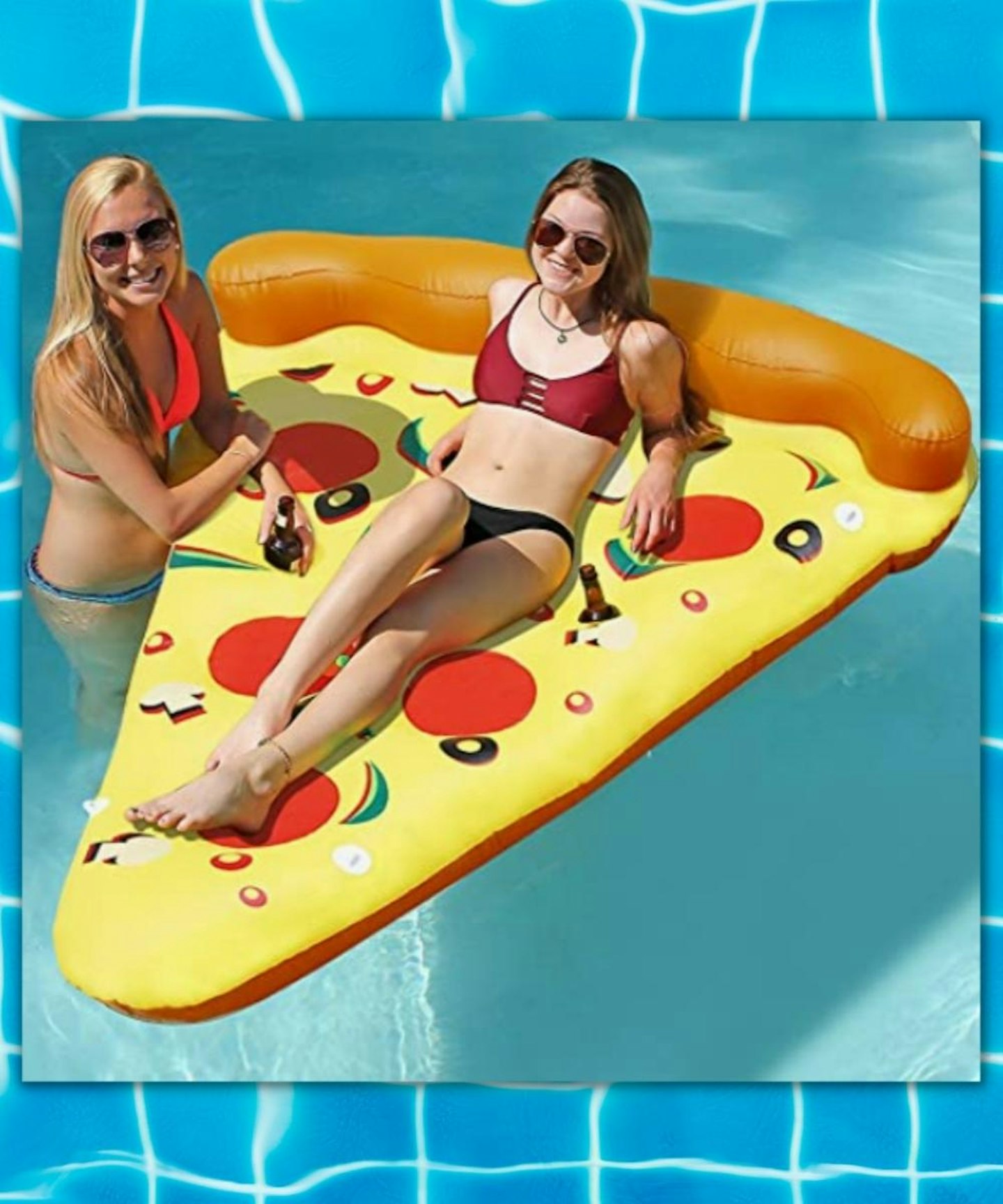 ThinkMax 6 x 5 Feet PVC Giant Inflatable Pizza Pool Float