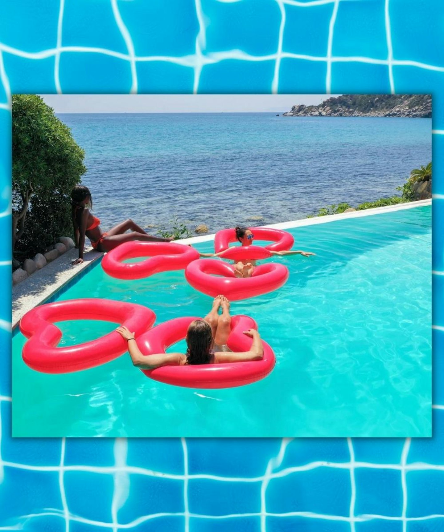 Red Heart Pool Inflatable - Pack of 5