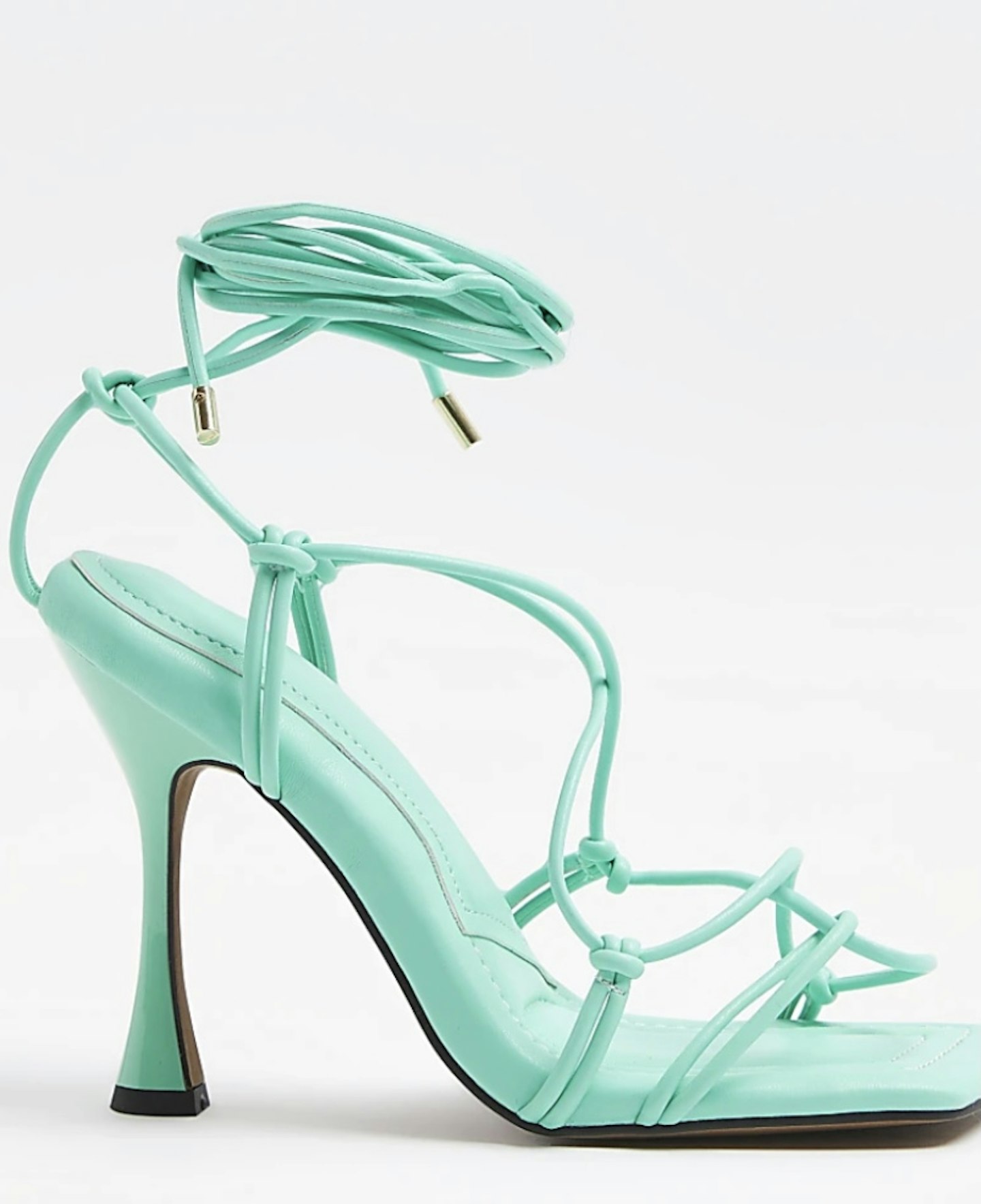 River Island Green Strappy Heeled Sandals