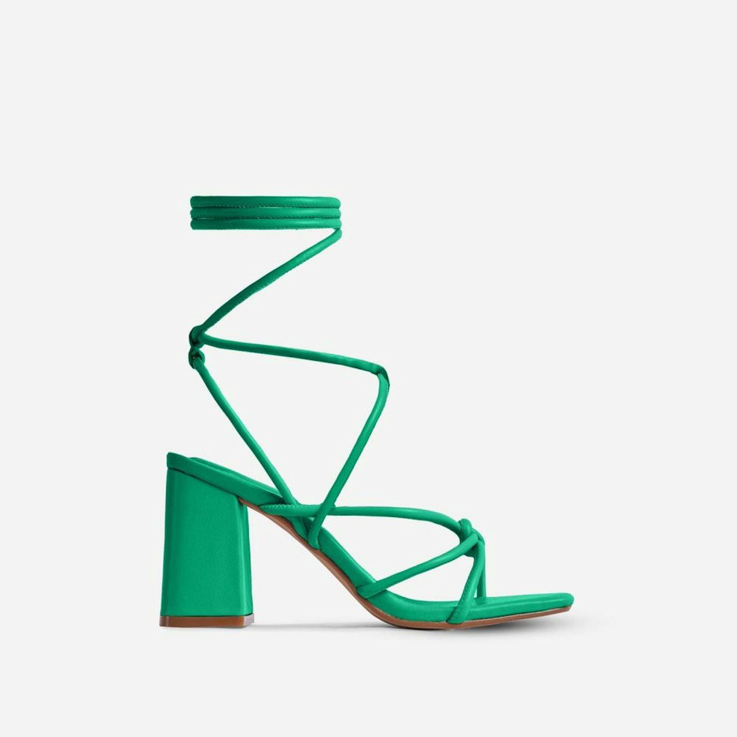 EGO Ballerine Knotted Lace Up Block Heel