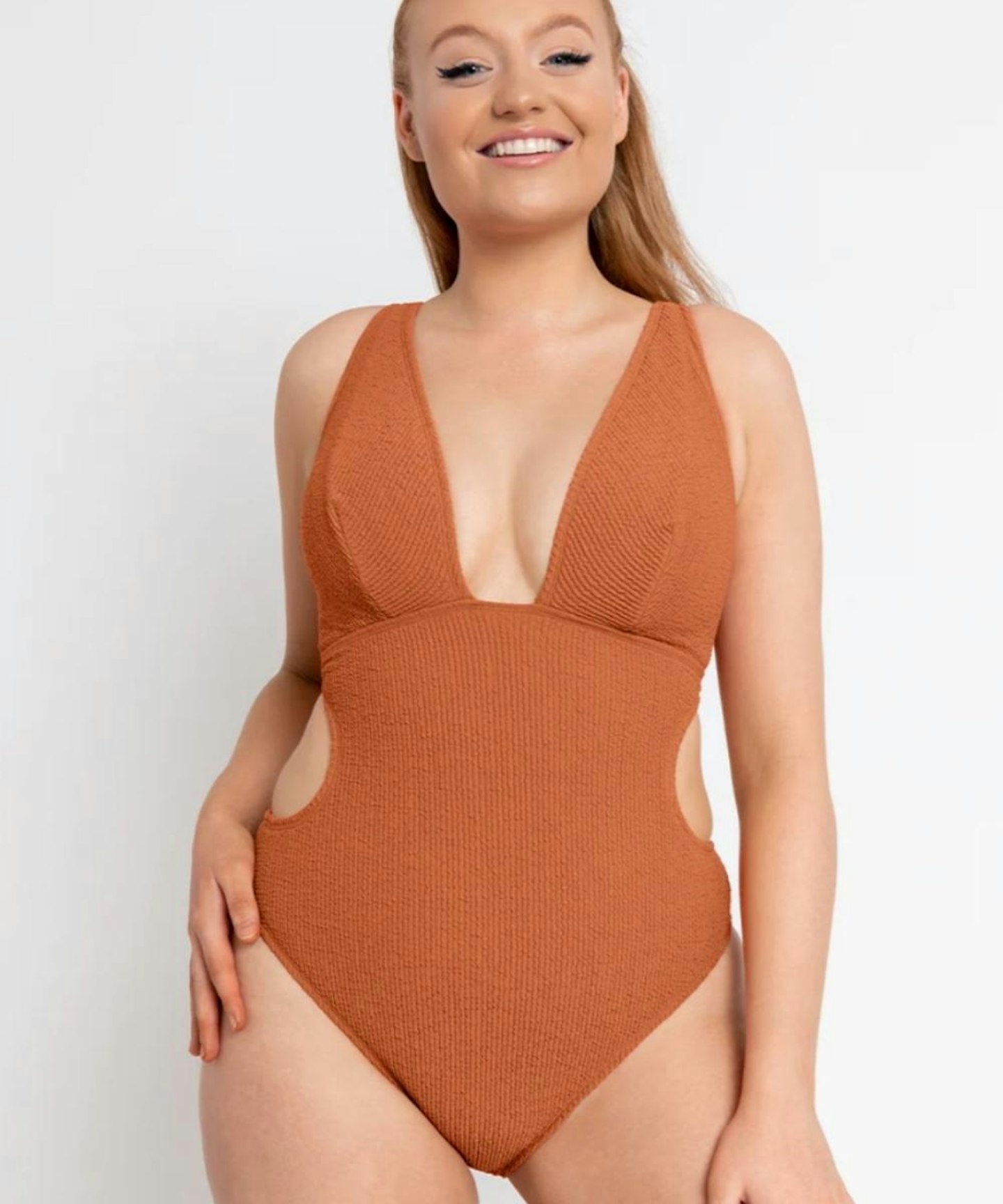 CURVY KATE  Holiday Crush Non Wired Plunge Swimsuit Rust