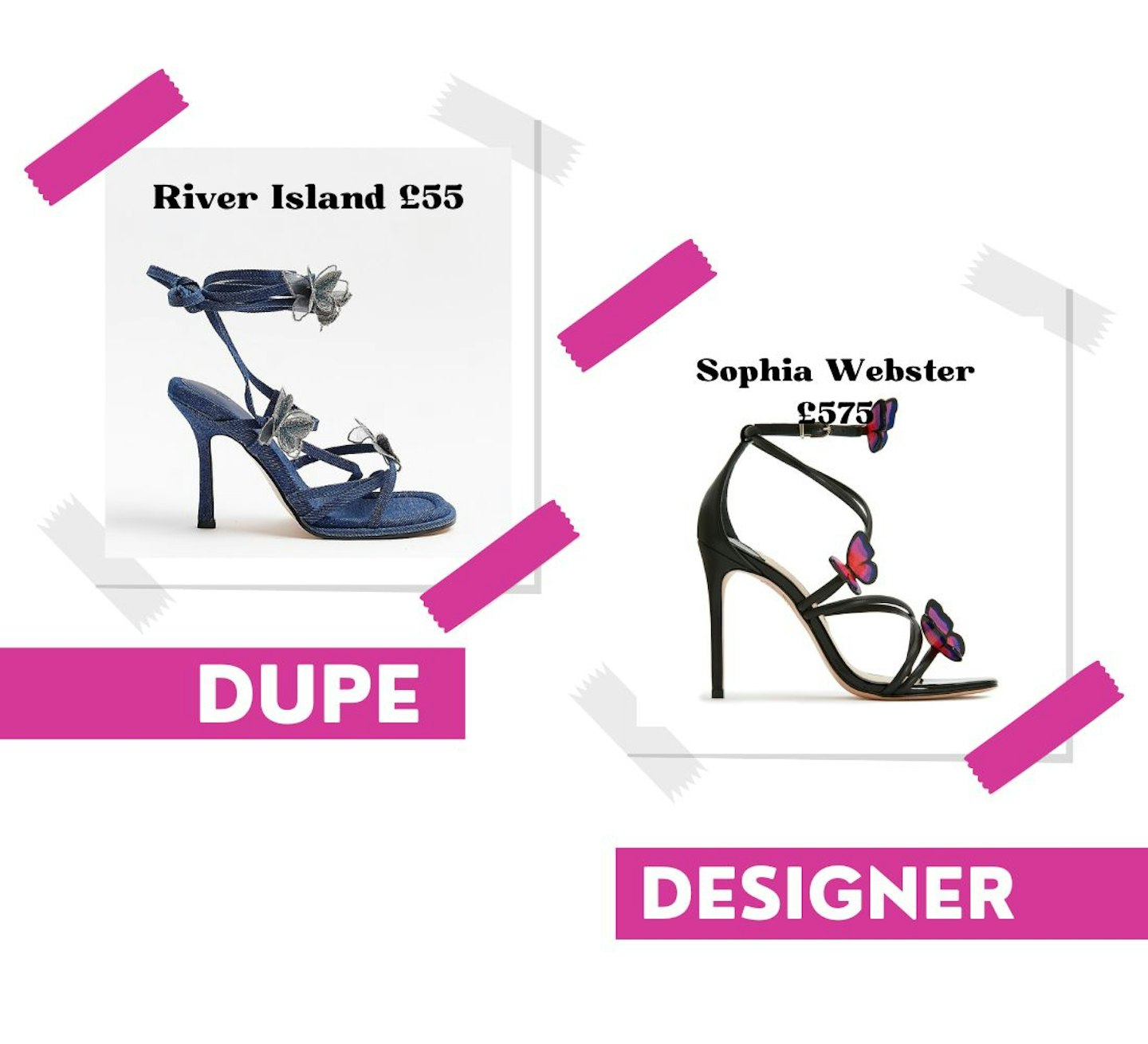 River Island and Sophia Webster butterfly heels