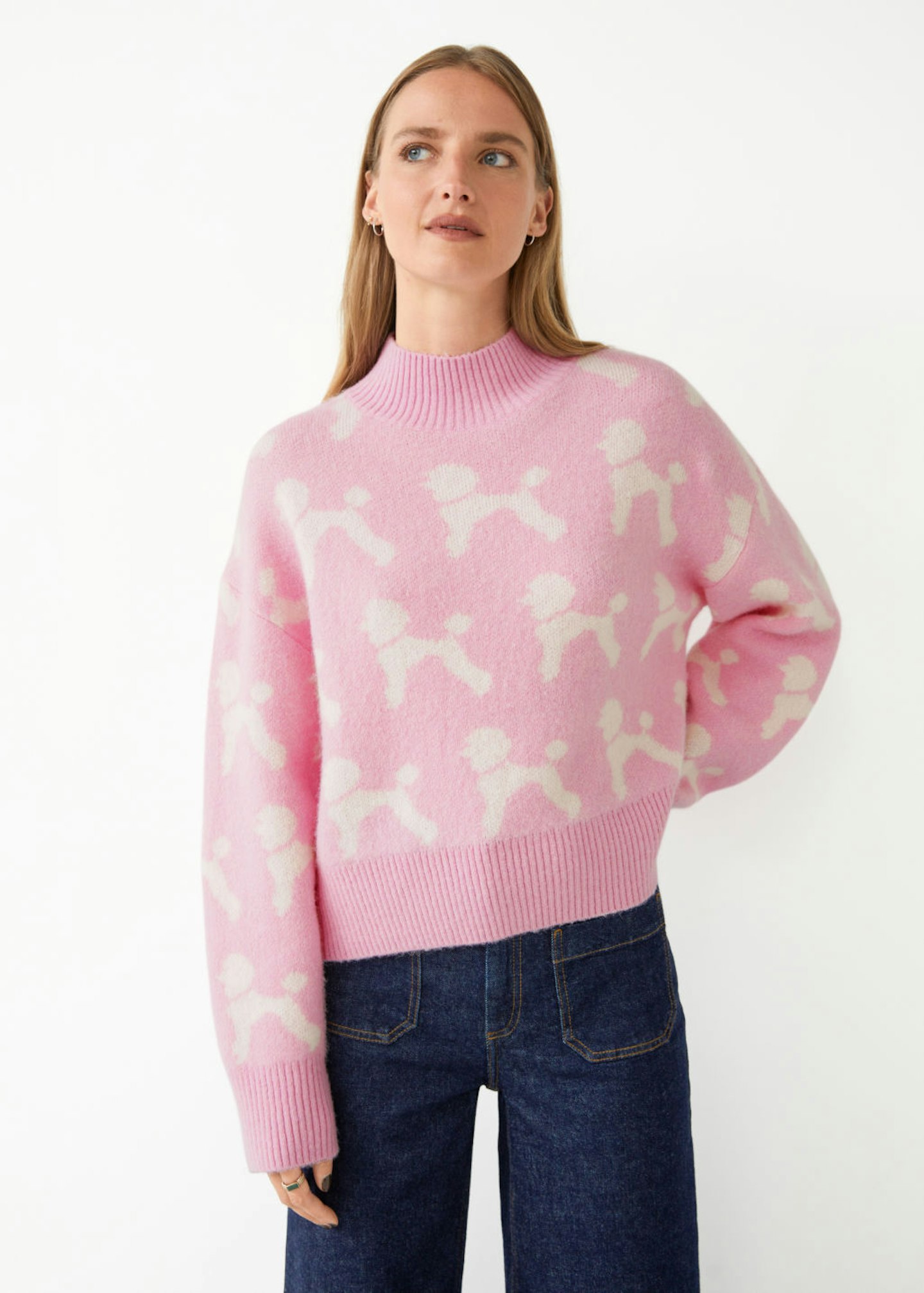 Jacquard Poodle Knit Jumper