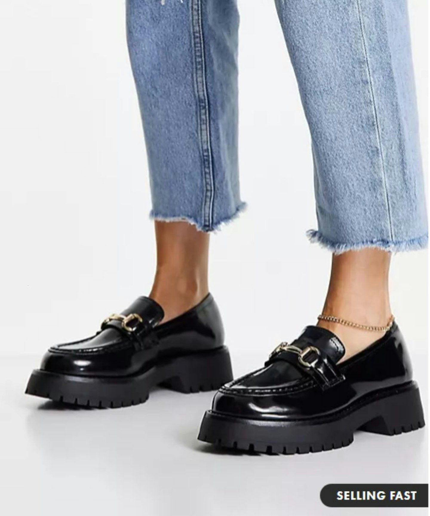 ASOS DESIGN Wide Fit Monster Chunky Loafers in Black