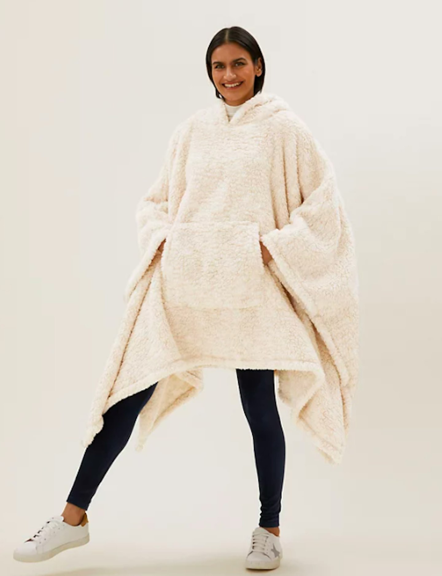 Teddy Fleece Adults' Hooded Blanket