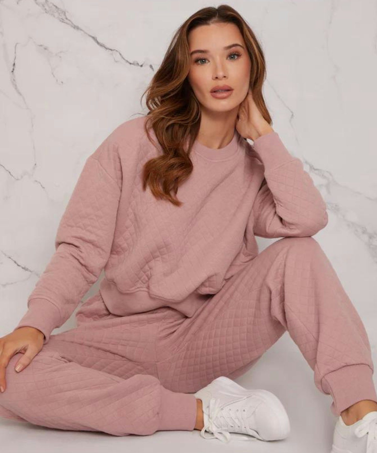 Quilted Loungewear Set In Pink