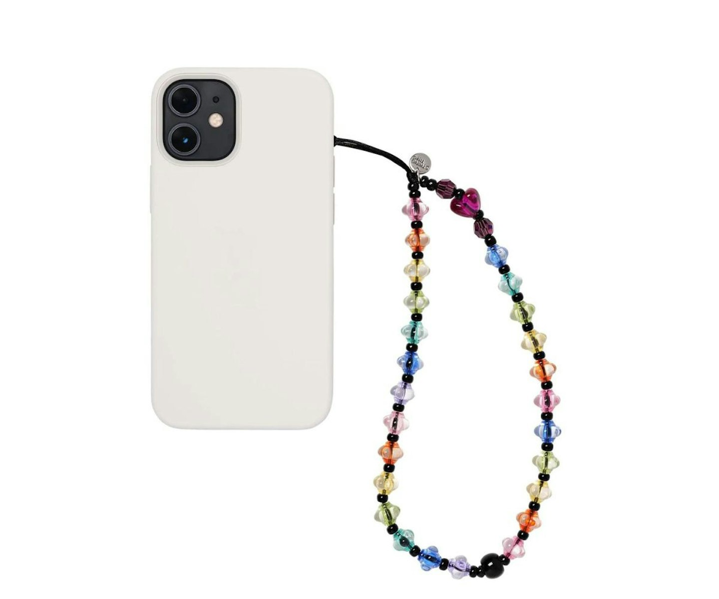 Funky Long Phone Charm Y2K Rainbow Phone Charm Smile Beads 