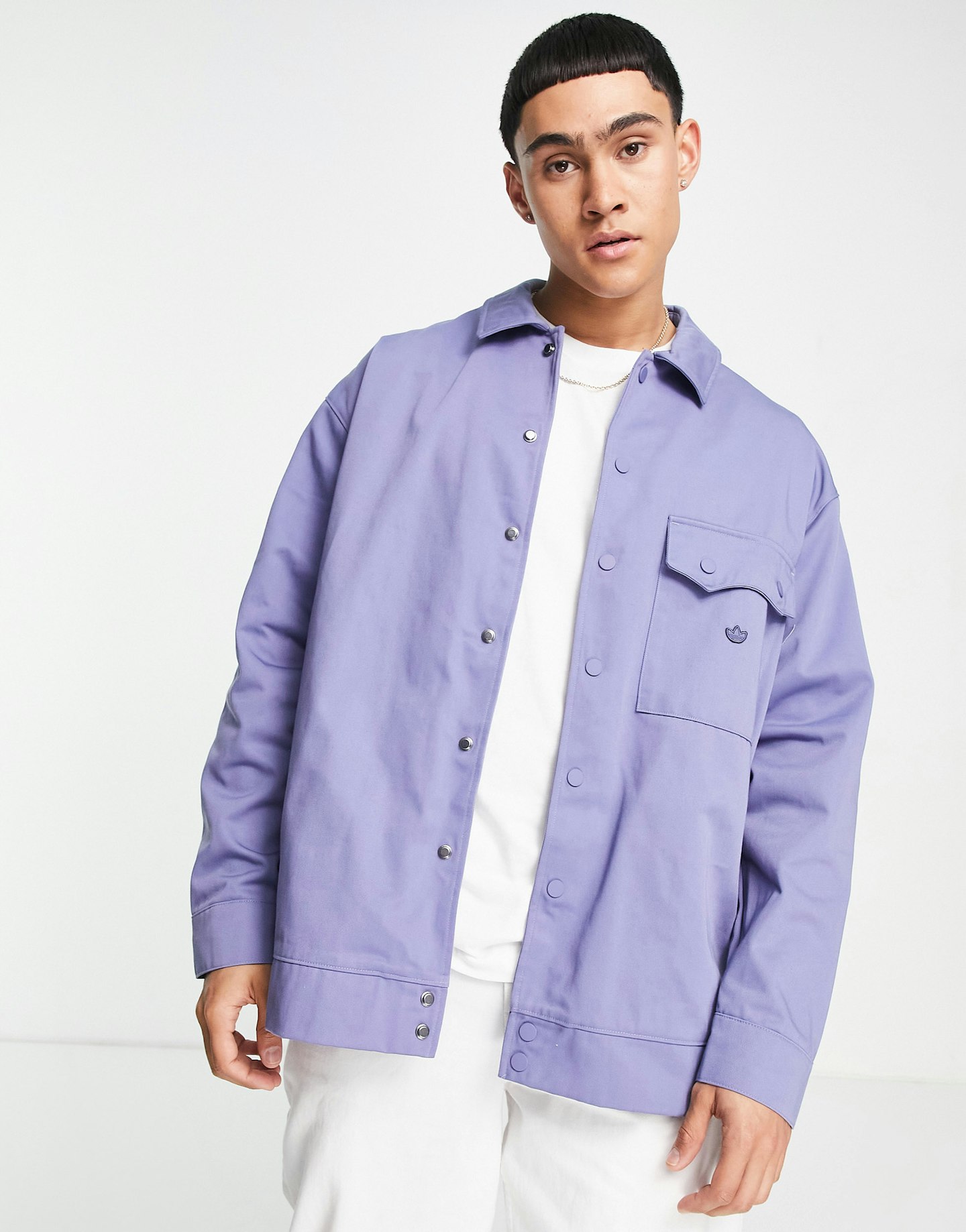 adidas Originals twill jacket in violet