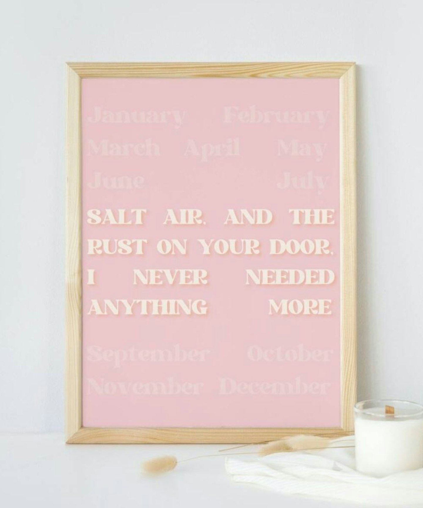 Moo & May Studio August Taylor Swift Lyric Print