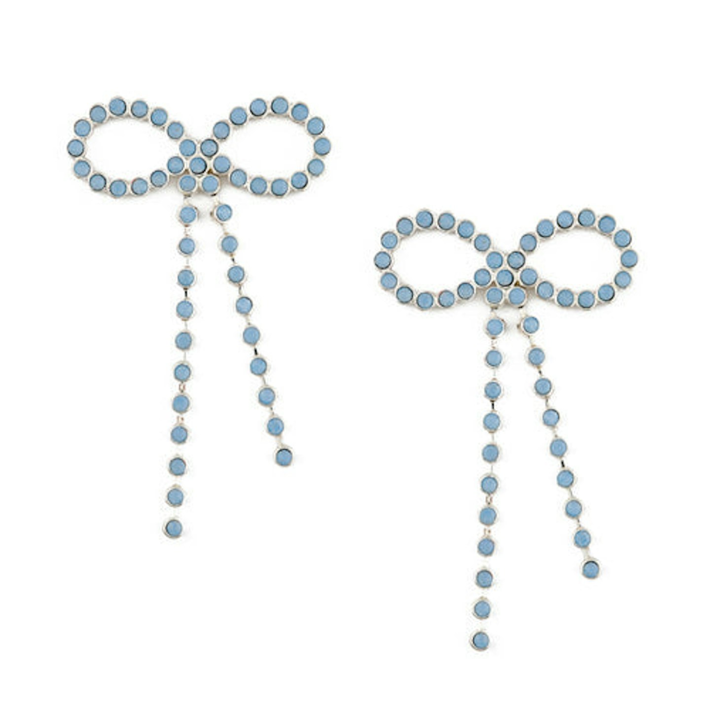 Orelia blue bow earrings