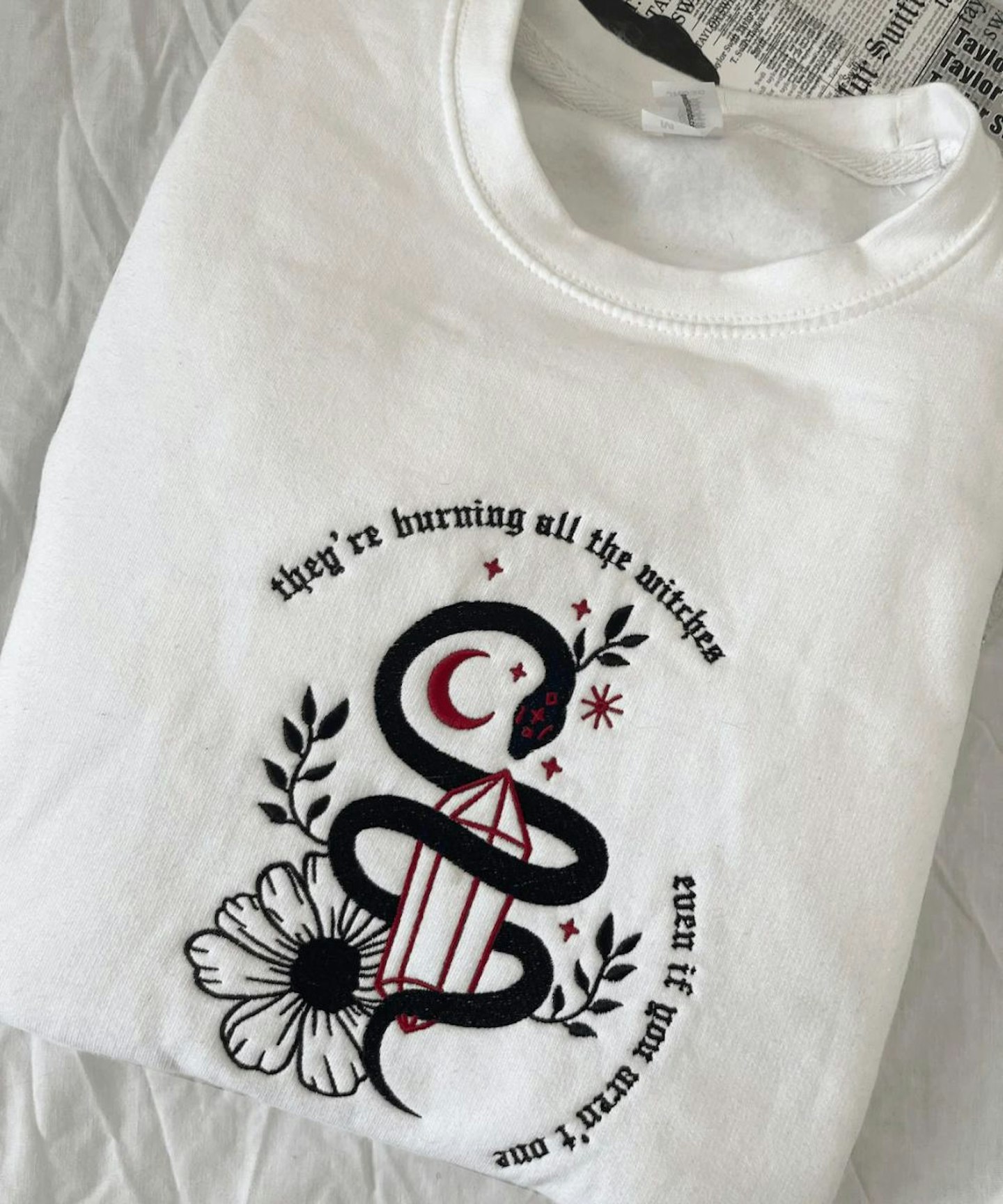 Reputation Taylor Swift Crewneck Embroidered Sweatshirt