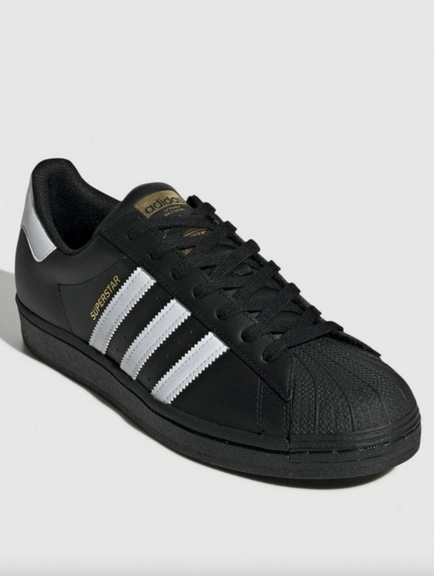 adidas Originals Superstar trainers in black Now £72.25. Was £85.00. (-15%)