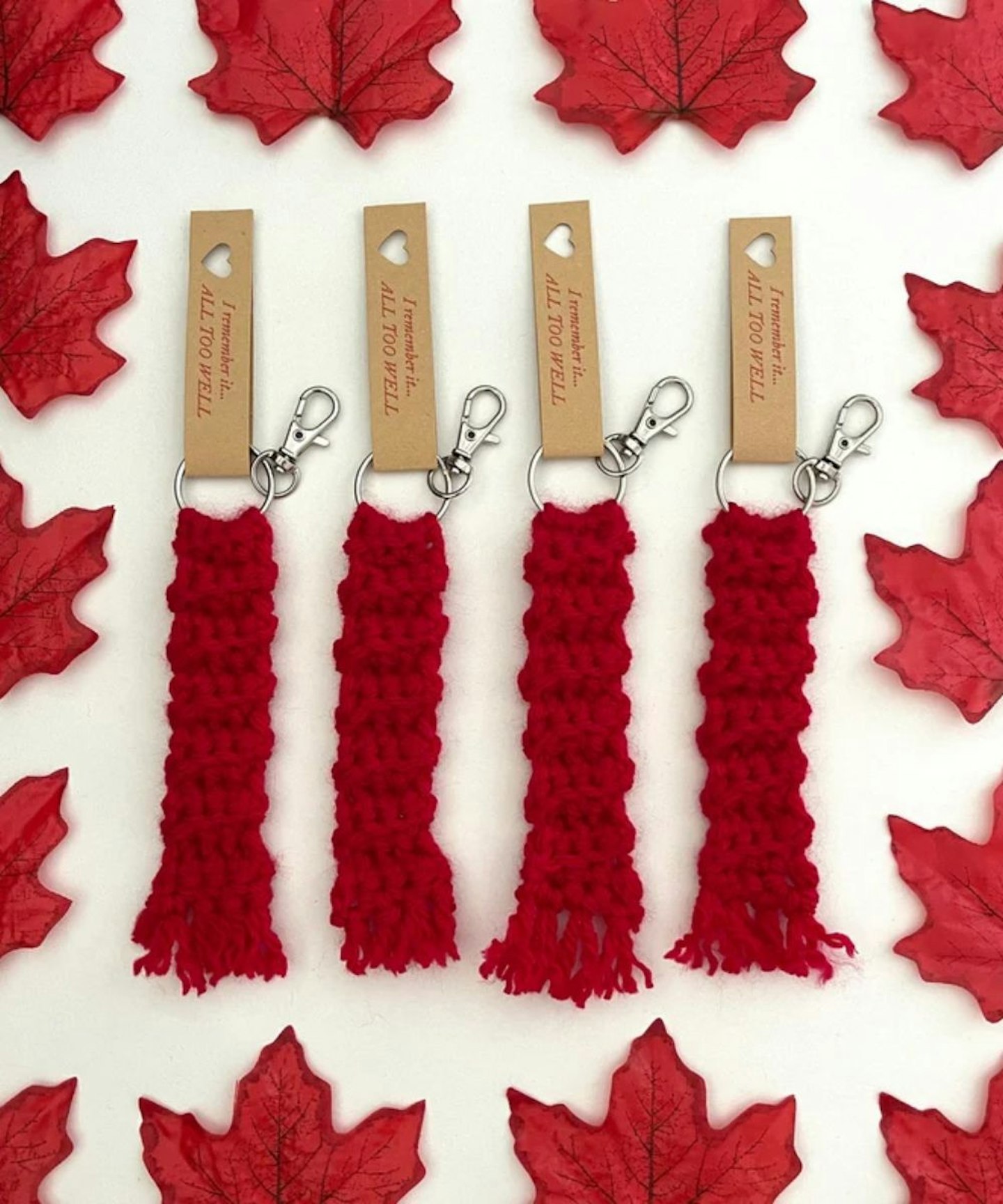 Taylor Swift All Too Well Inspired Red Scarf Keychain