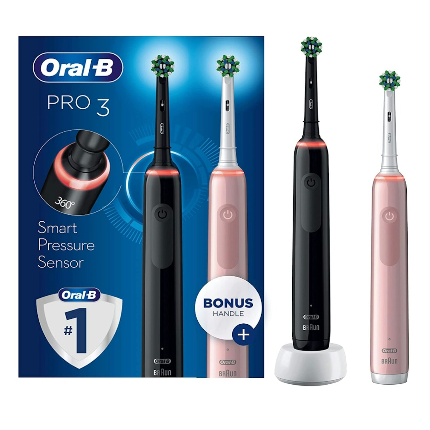 Oral-B Pro 3 2x Electric Toothbrushes with Smart Pressure Sensor