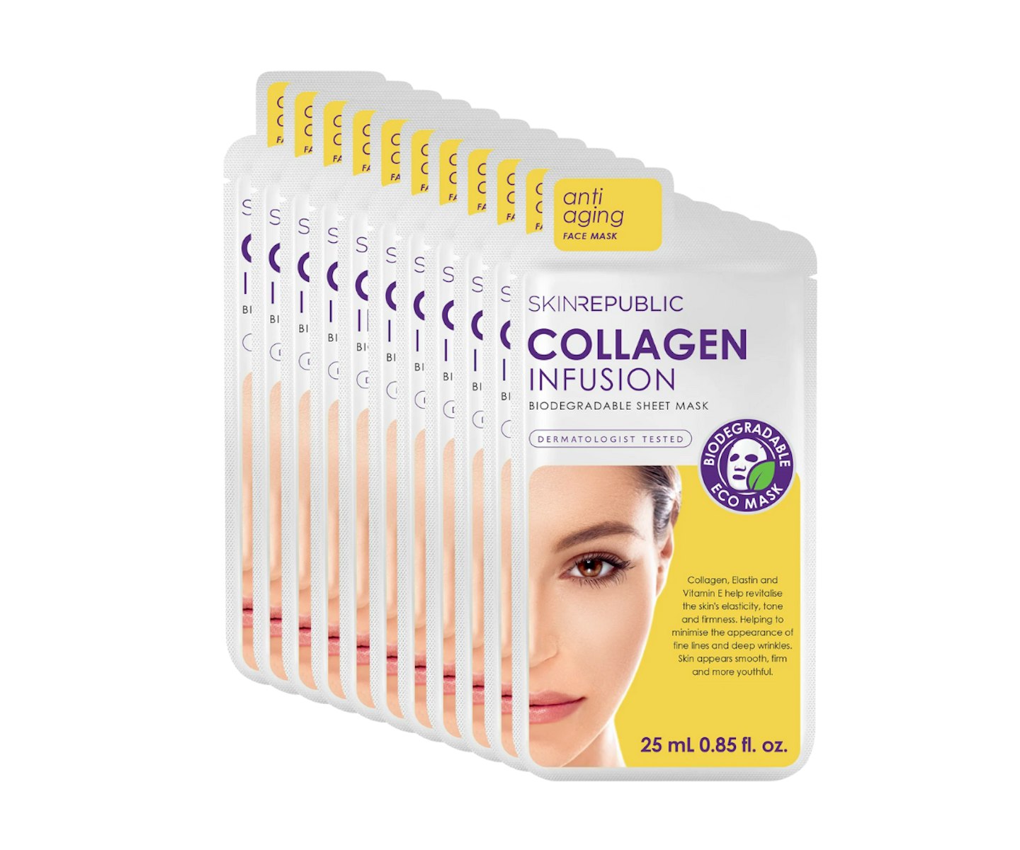 Collagen Infusion Face Sheet Mask (Pack Of 10)