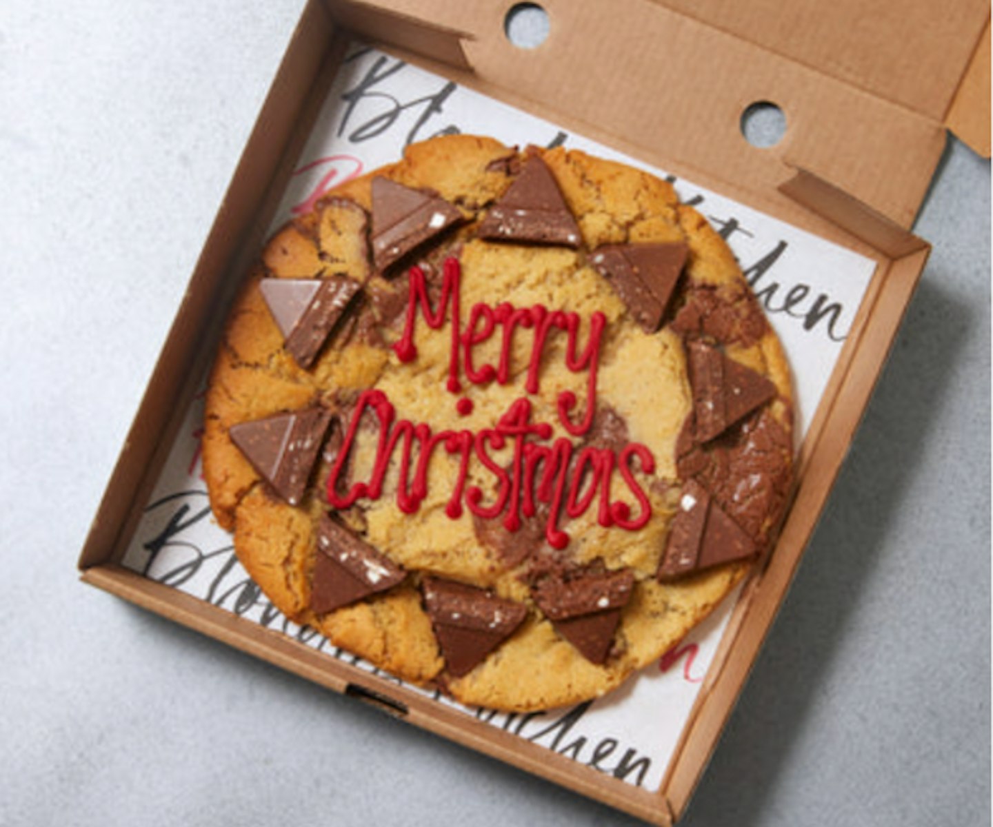 Merry Christmas Toblerone 7 inch Cookie