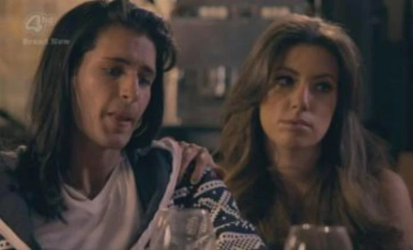 Gabi and Ollie from Made in Chelsea look sad