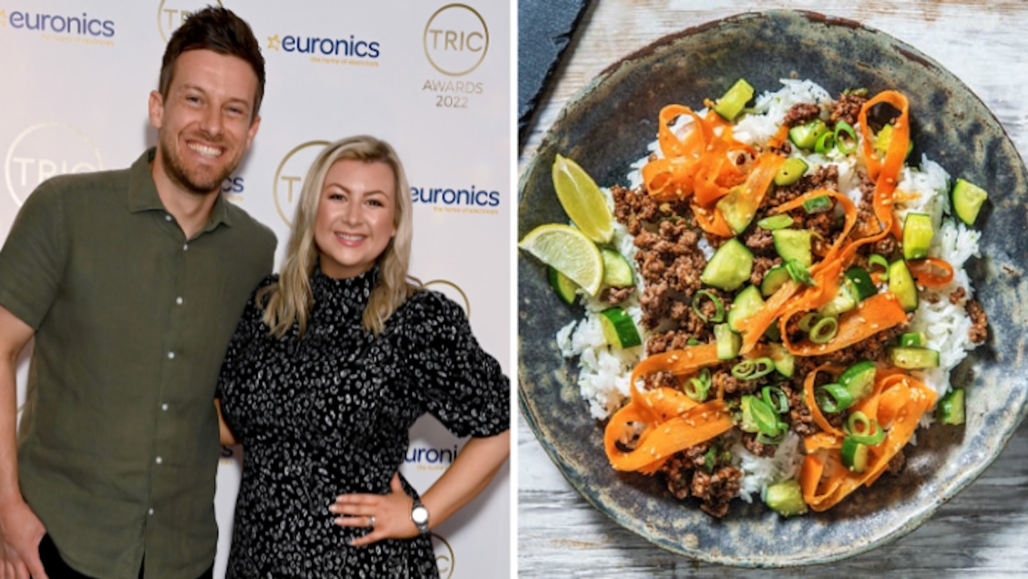 Teriyaki Beef Mince with Jasmine Rice and Cucumber Salad