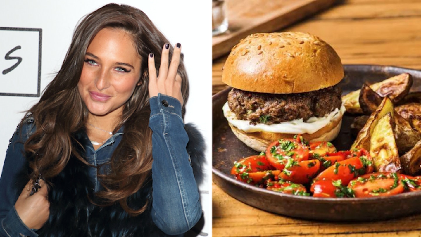 Maeva D'Ascanio - Herby Beef Burgers with Potato Wedges and Tomato Salad