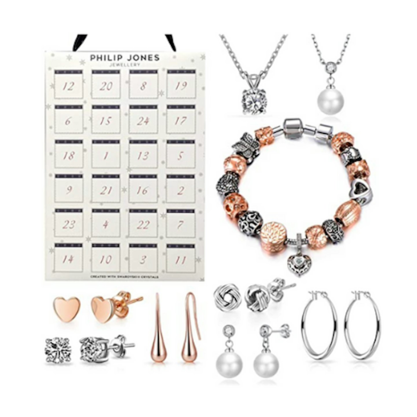 Jewellery Advent Calendar 2022 Created with Zircondia® Crystals