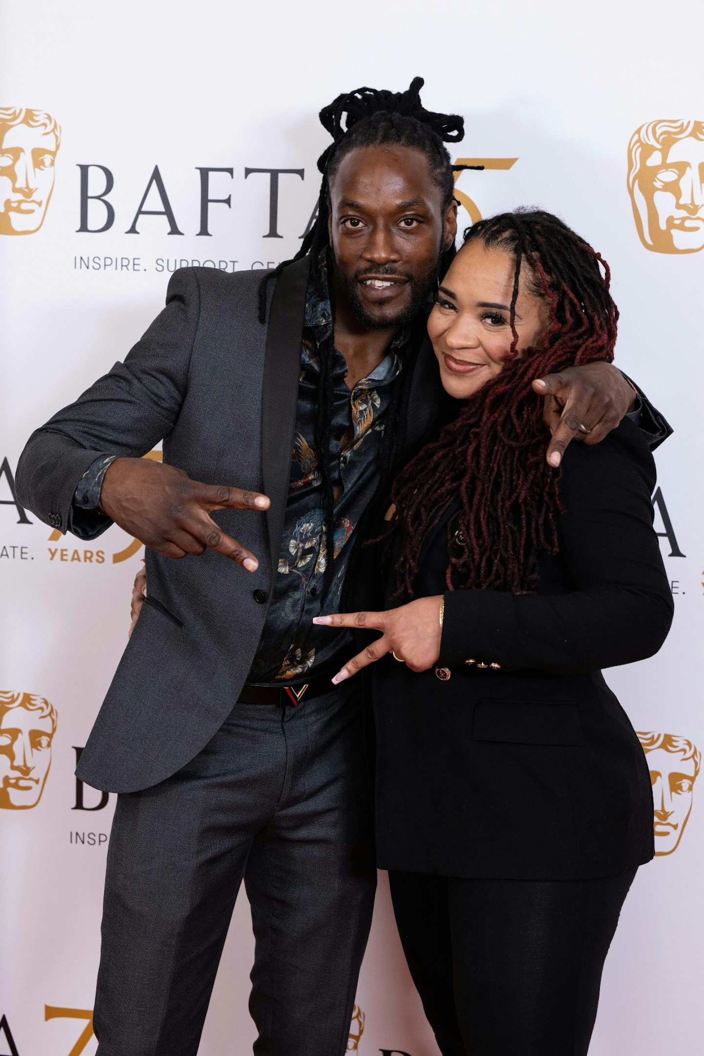 Marcus and Mica from Gogglebox on the red carpet at the BAFTAs