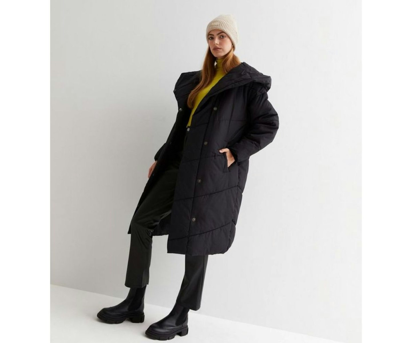 Noisy May Long Hooded Puffer Jacket