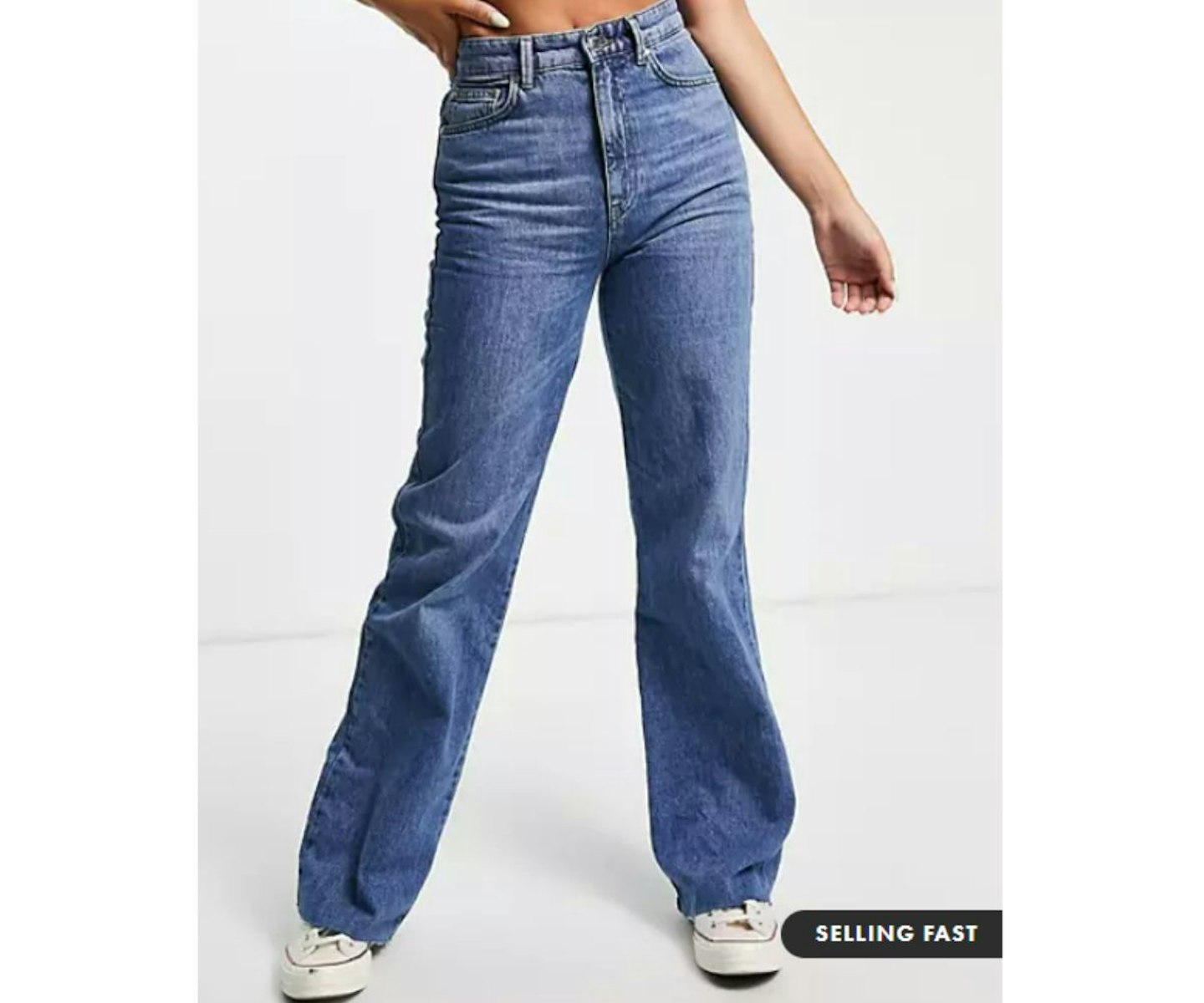 Stradivarius 90s dad jean in medium blue