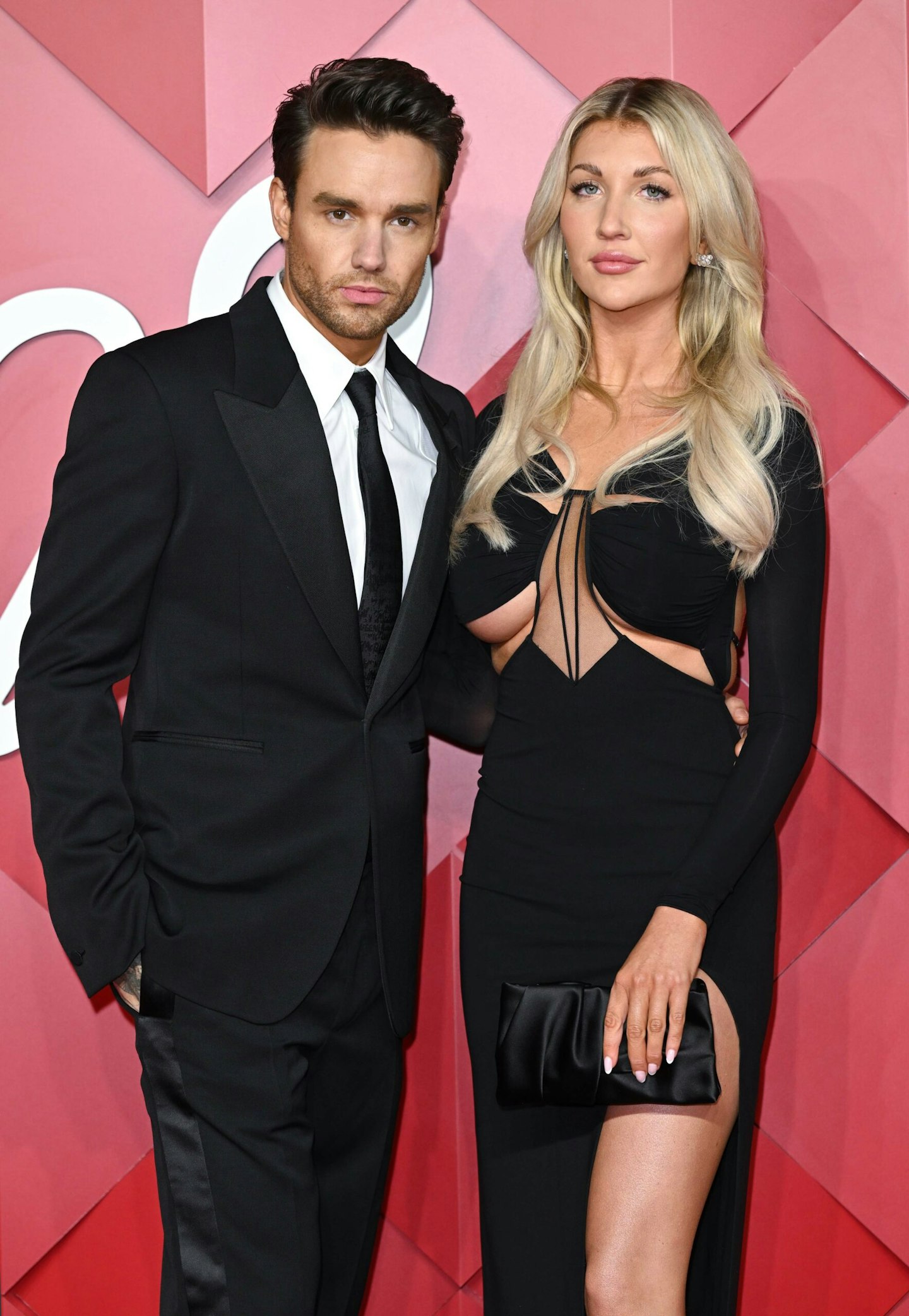 Liam Payne and girlfriend Kate Cassidy pose in formal clothes
