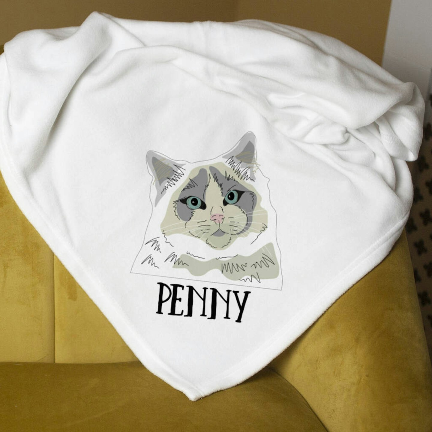 aFewHomeTruths Personalised Blanket Gift For Cat Lovers