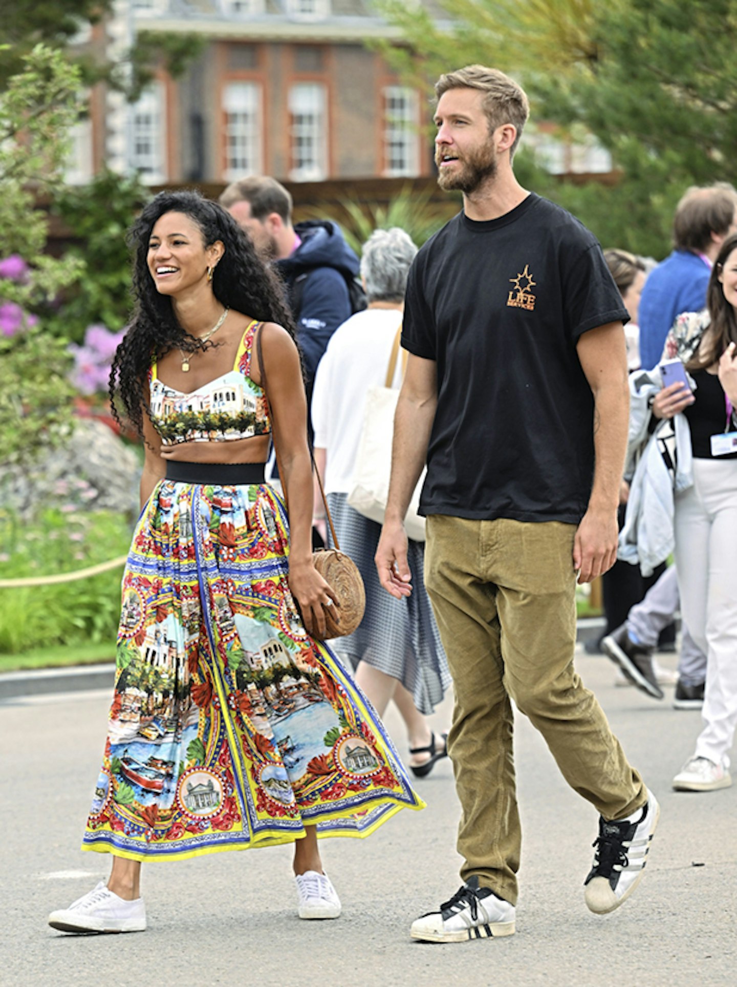 vick hope calvin harris at flower show