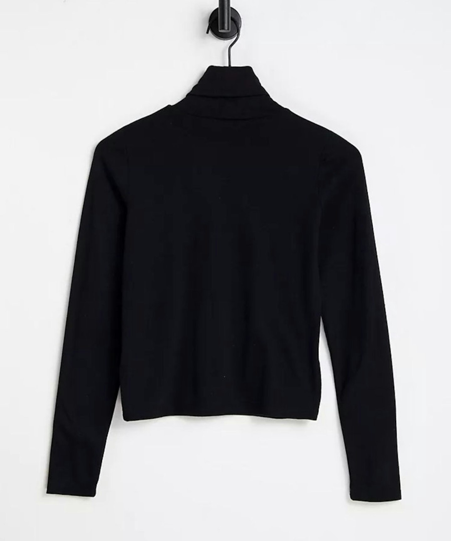 New Look Ribbed Roll Neck Top in Black