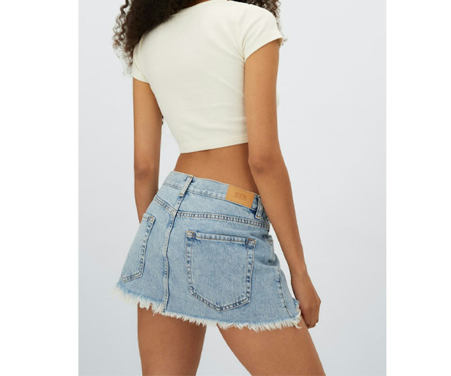 Low rise mini skirt