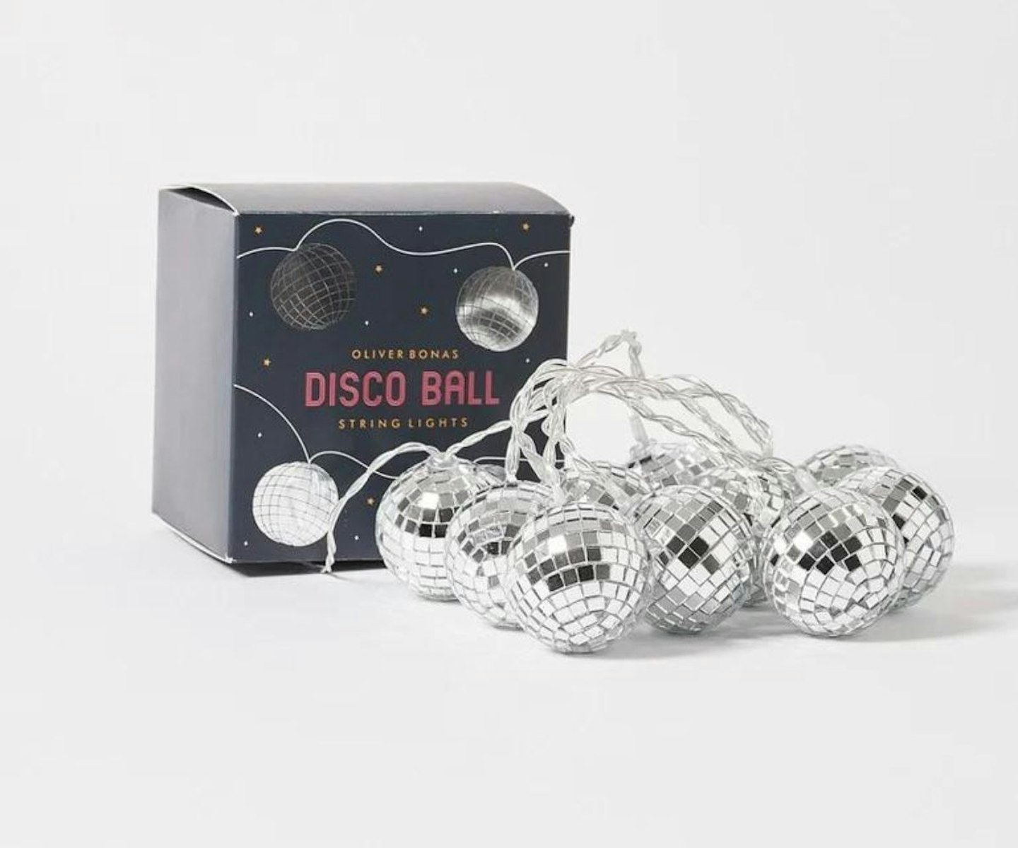 Lorie Glass Disco Ball String Lights