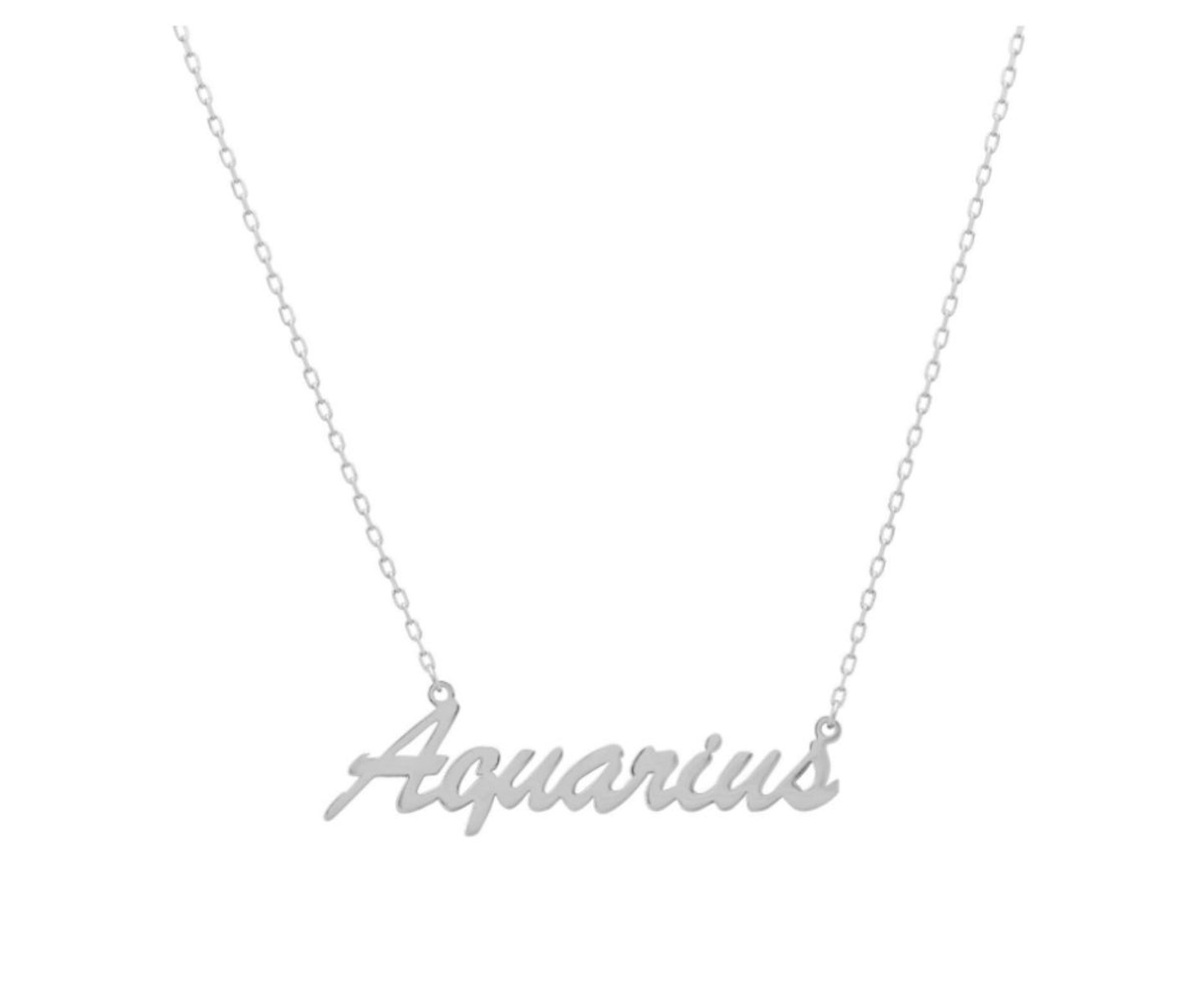 Zodiac Star Sign Name Necklace