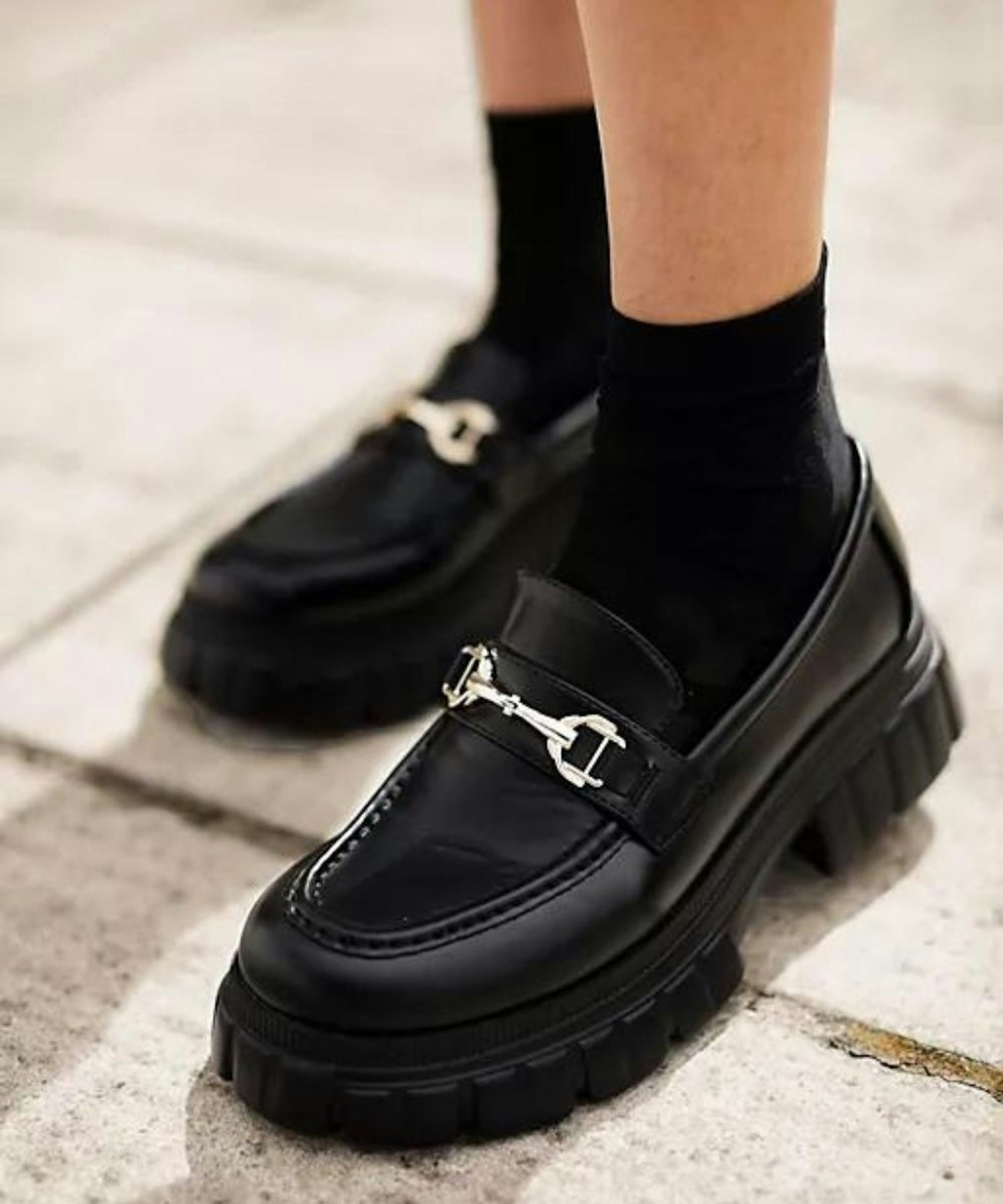 ASOS DESIGN Magnus Chunky Loafers in Black