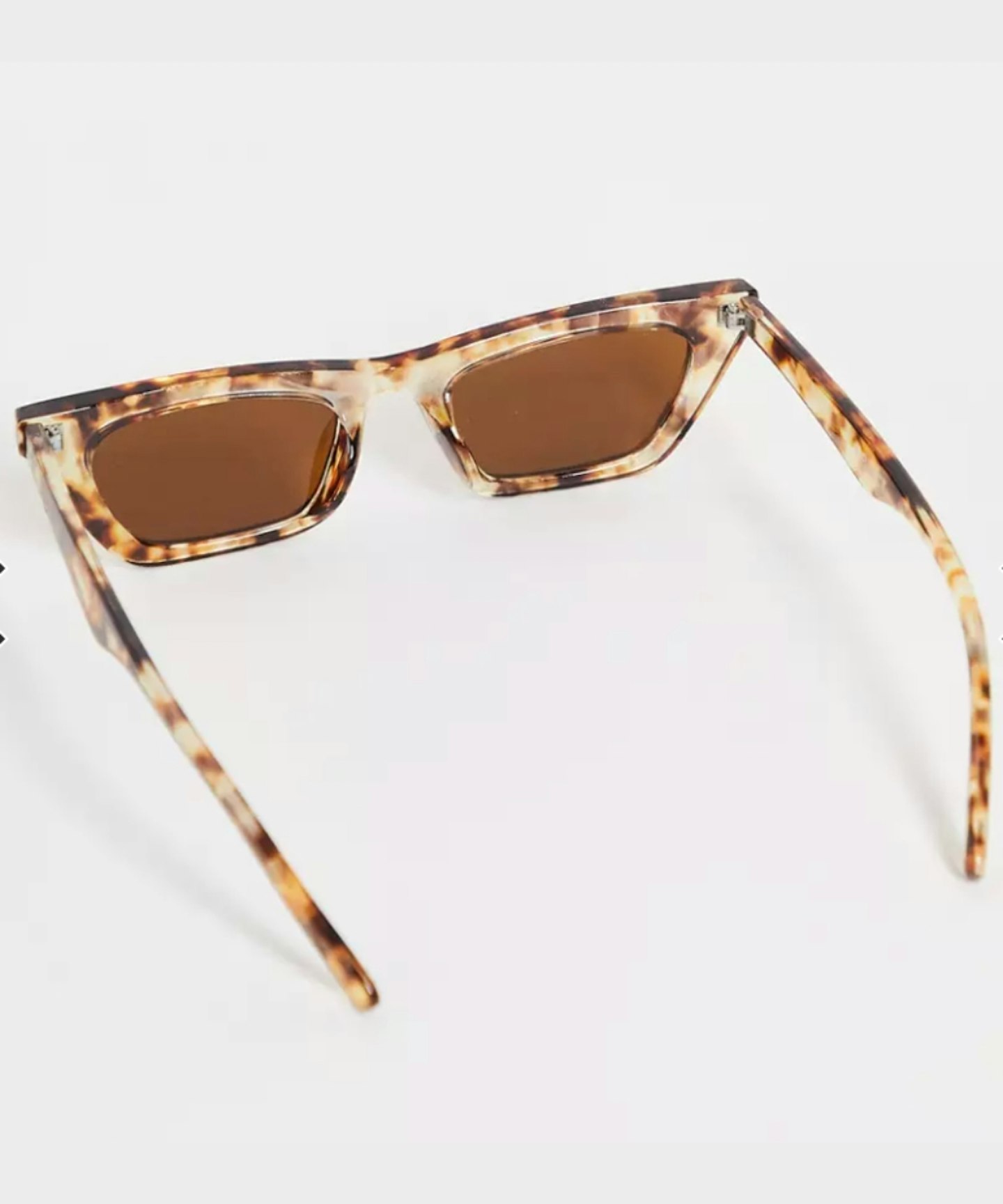 Object Narrow Cat Eye Sunglasses in Tortoiseshell