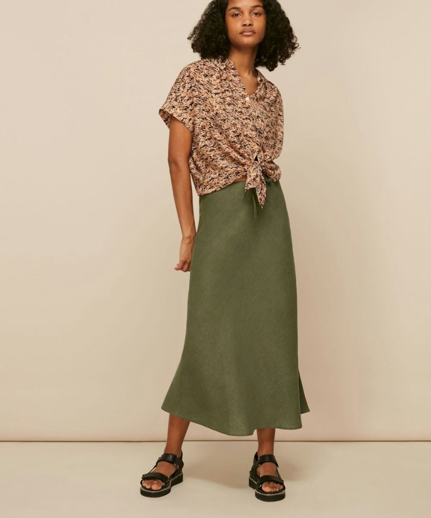 Responsible Linen Bias Cut Skirt