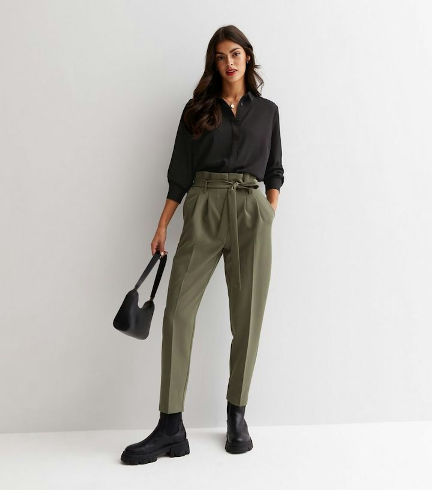 New Look Paperbag Waist Trousers 