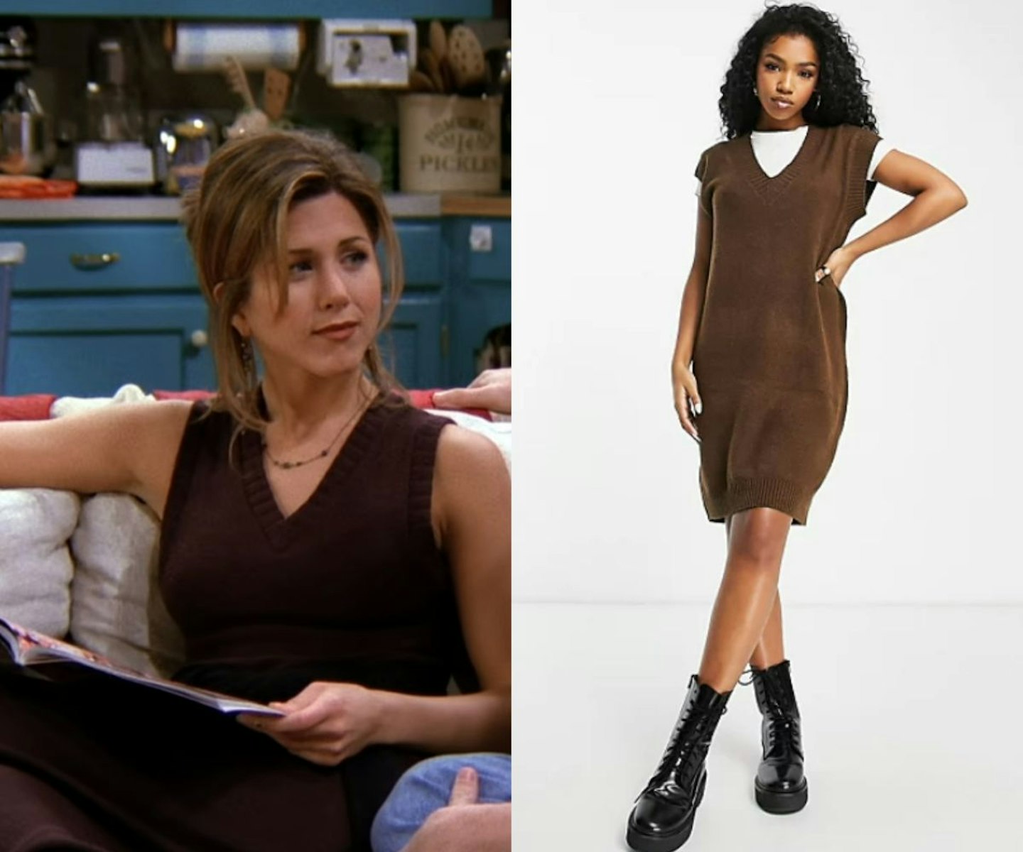 Rachel's Brown Jumper Dress