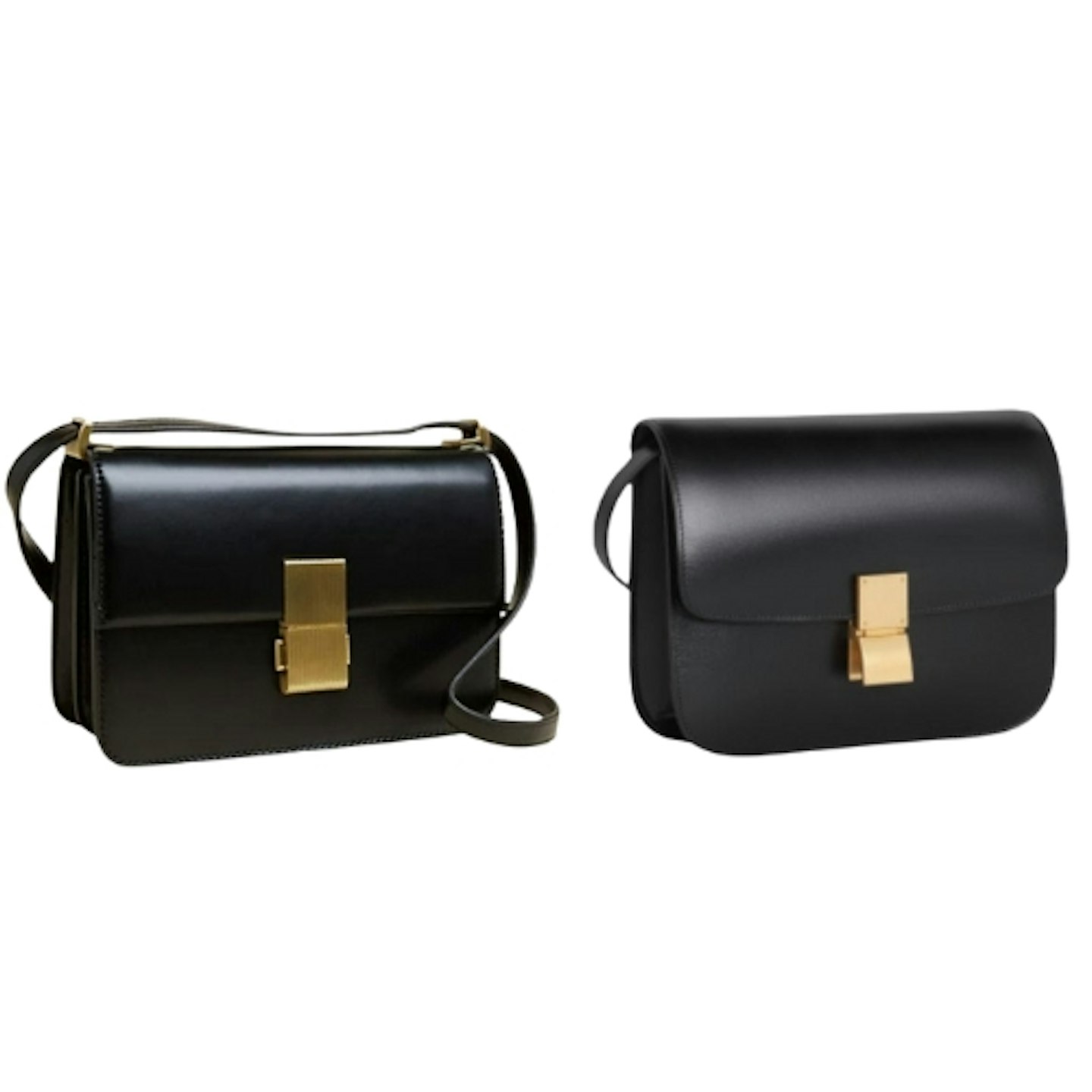 Celine Medium Classic Box Bag - Calfskin Black & M&S Faux Leather Cross Body Bag