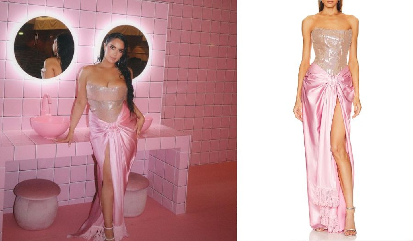 Cinzia's Glitter Corset and Pink Skirt