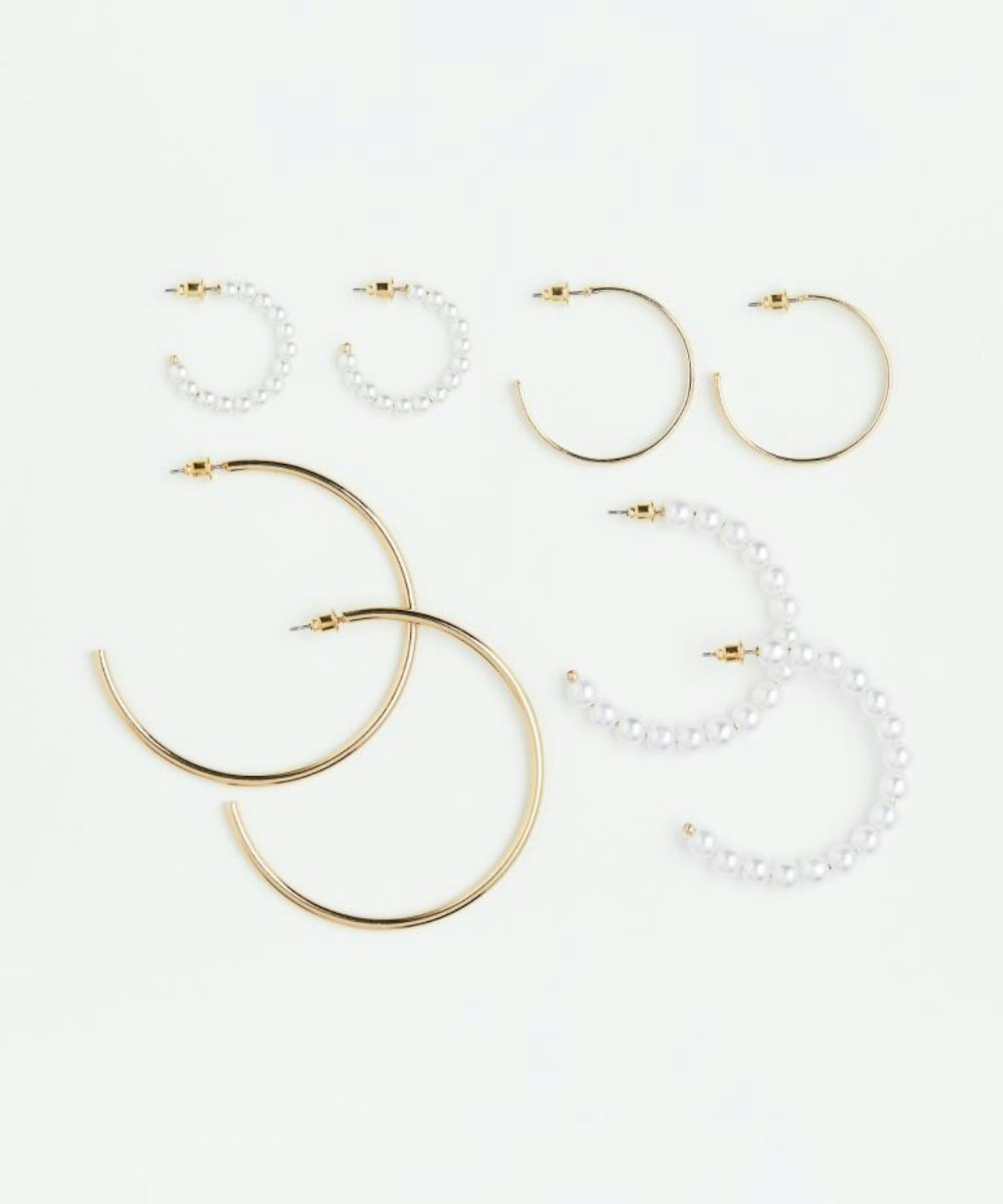 H&M 4 pairs hoop earrings