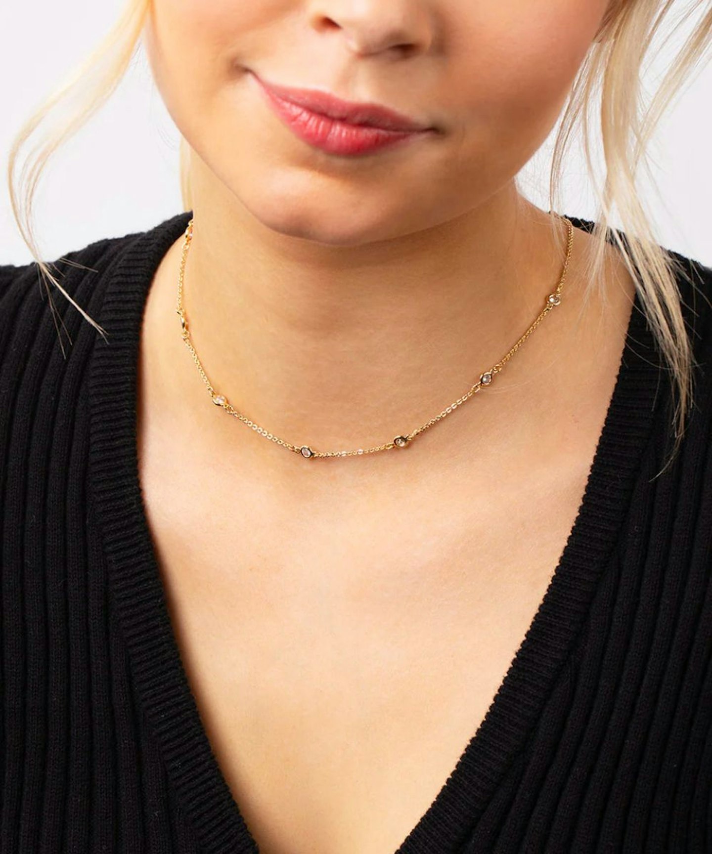 Lovisa Gold-Plated Seven Crystal Necklace