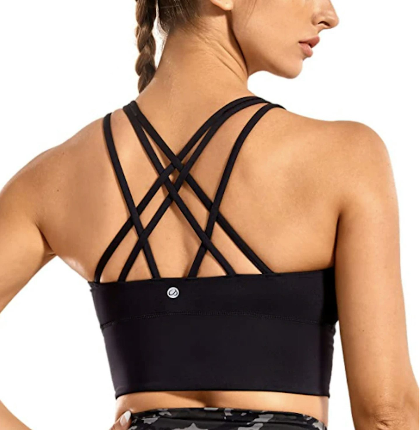 FeatherFit™ Criss Cross Backless Sports Tee