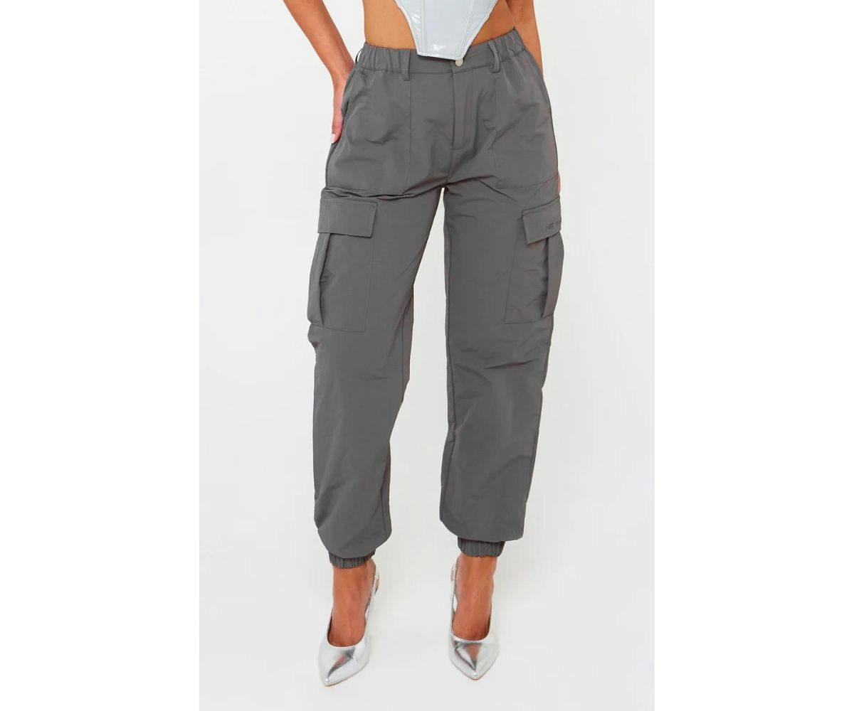 Buy Dark grey Trousers & Pants for Women by BENE KLEED Online | Ajio.com