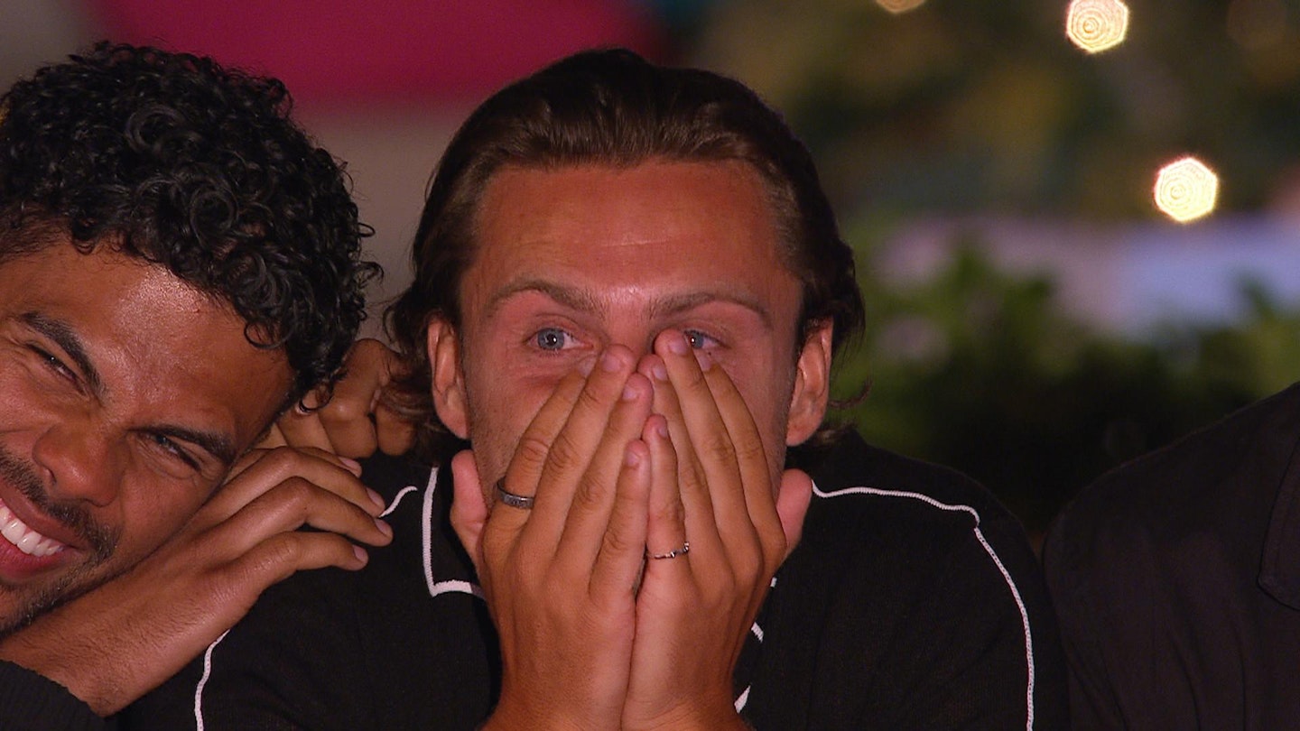Casey Love Island shocked face